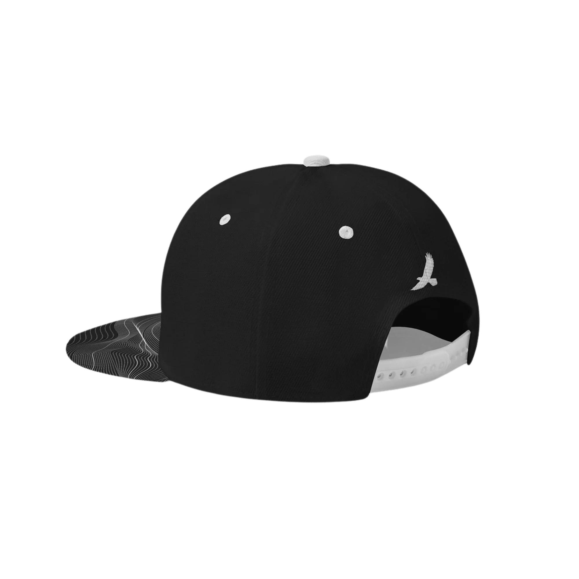 Custom Design Logo Hat 6 Panel Cotton Structured Two Tone Blank Plain Solid Color Flat Brim Men Snapback baseball Hat