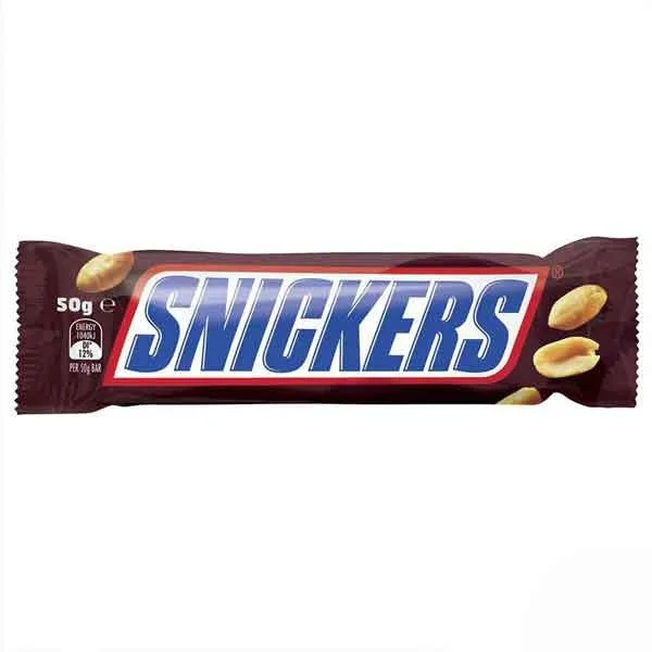 Hot Selling Snickers 35g Milk Chocolate Bars Single Wholesale Sweet Taste Ingredients Candy Jam Nuts Fruit Biscuit Bulk