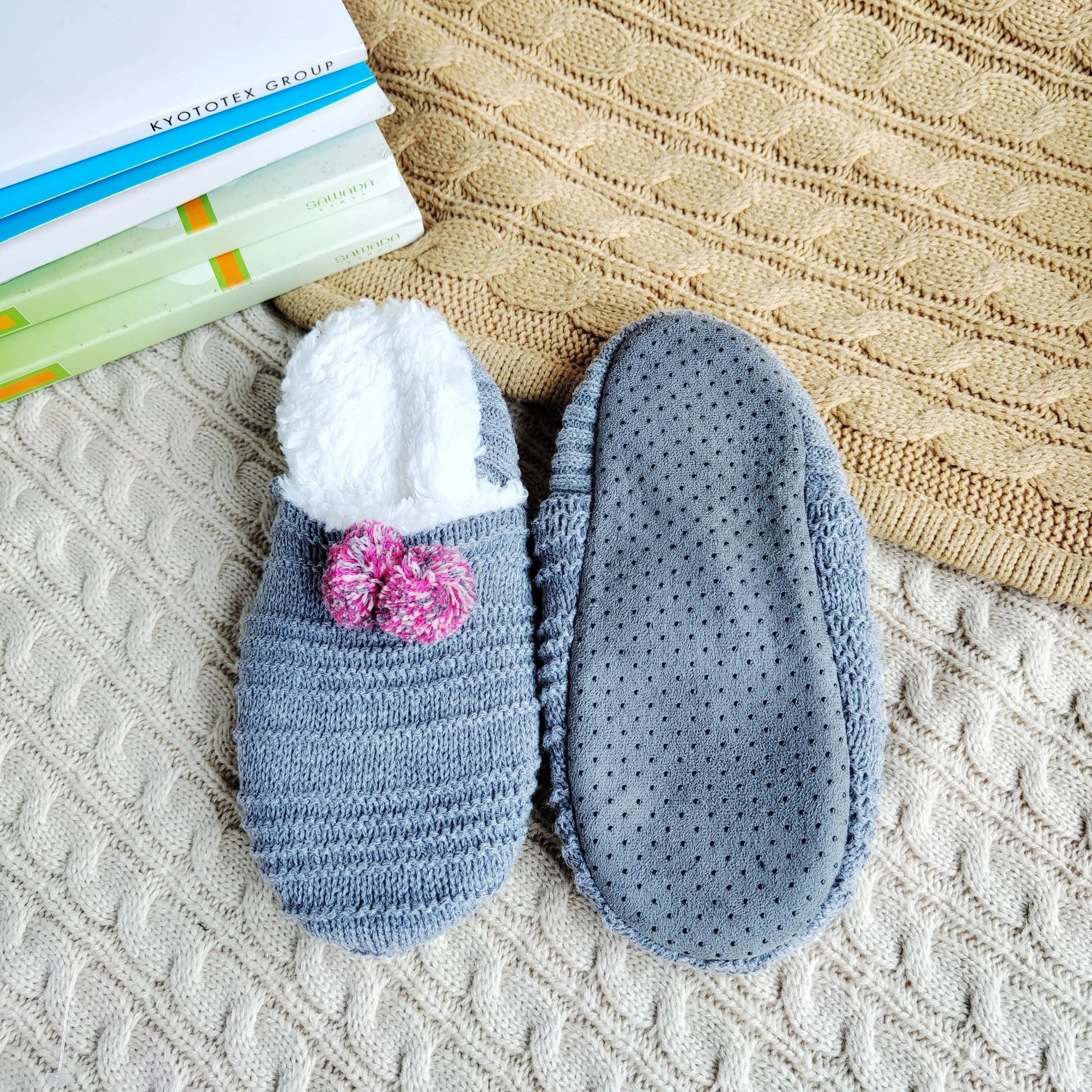 slipper socks with rubber sole for adults slipper socks with rubber sole fashionable knitted floor socks