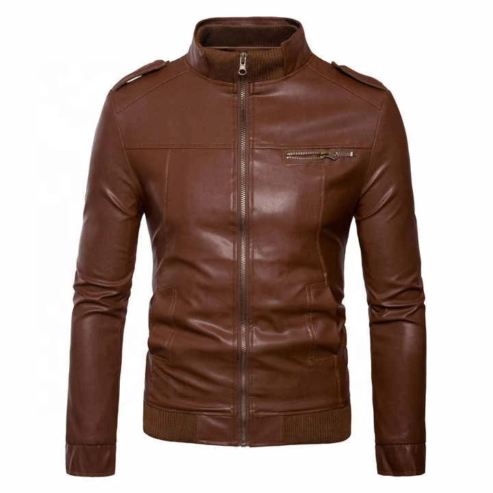 Hot Sale Genuine Men Leather Jacket Slim Fit Waterproof Windproof Men Leather Jacket Customized Design Motorbike Jacket