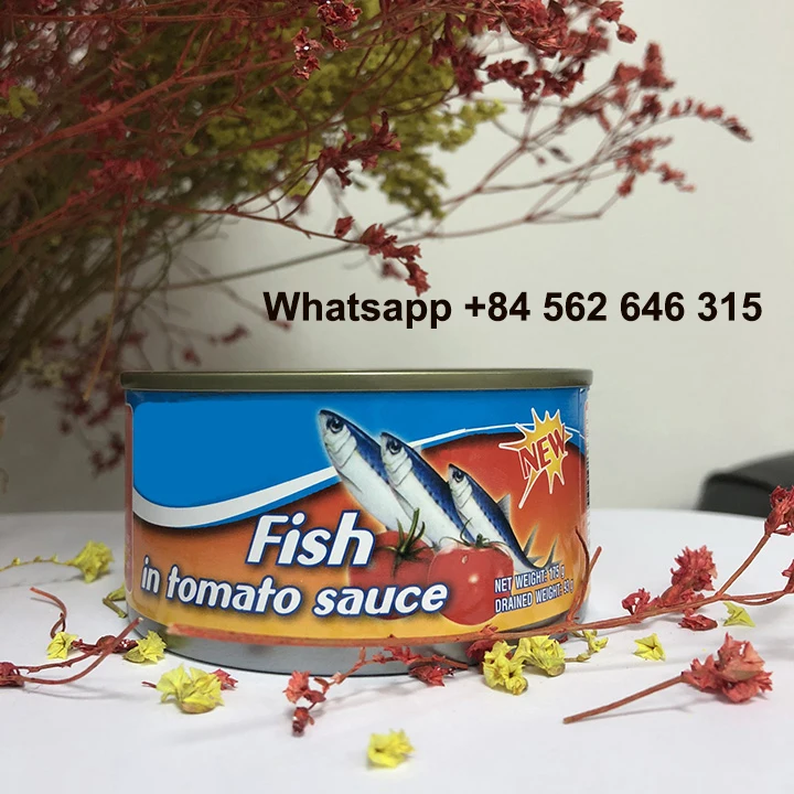 TUNA WITH TOMATO SAUCE | TIN CANNED SEAFOOD | VIETNAM | HIGH QUALITY FOOD | MANUFACTURER PRICE