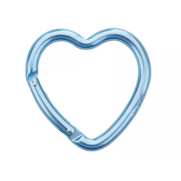 Certified Outdoor Style Heart Shaped Carabiner Mountaineering Special Shape Mini Spring Snap Hook Key Ring Carabiners