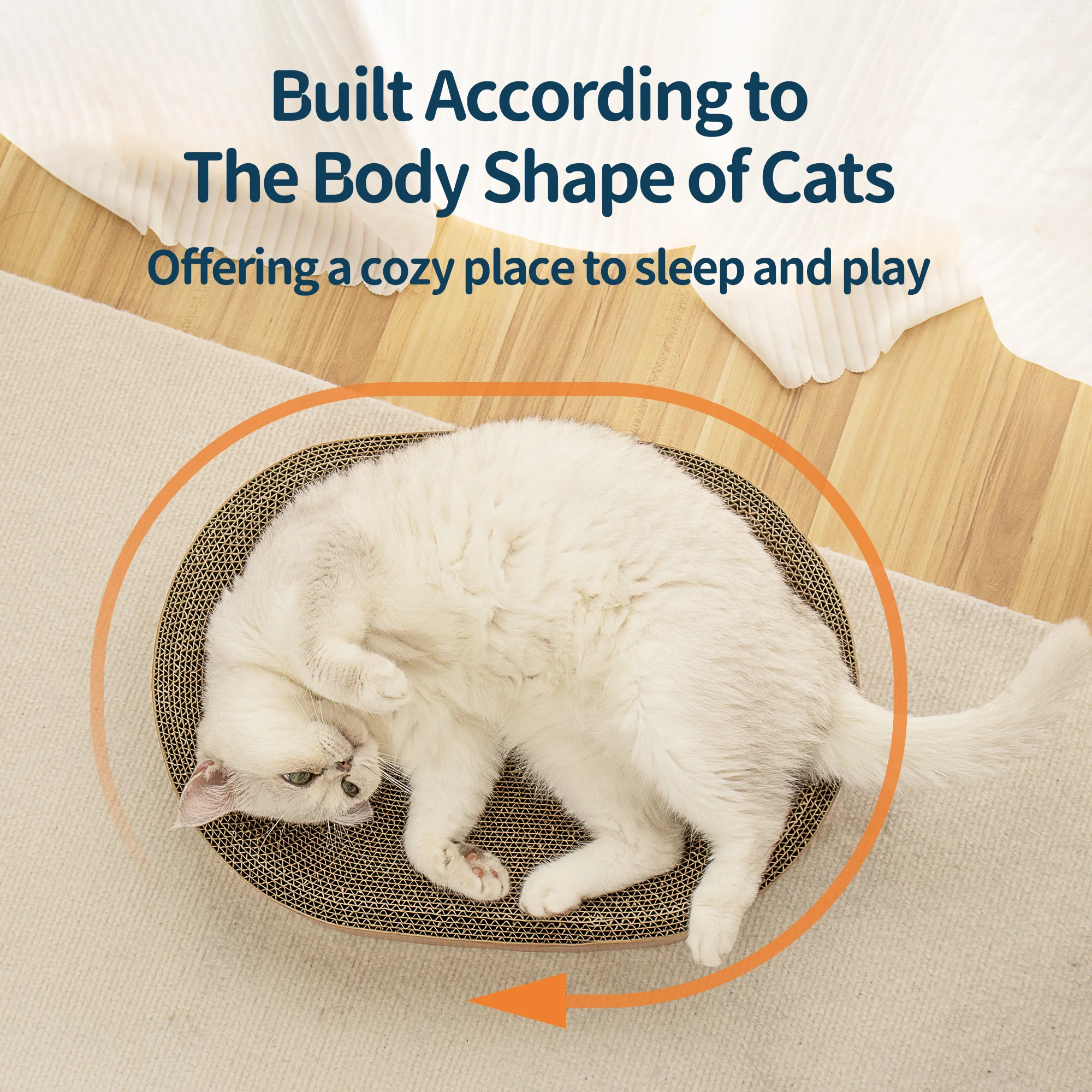 New Design Customized Oval Cat Scratcher Nests Sleeping Beds For Cats Nest