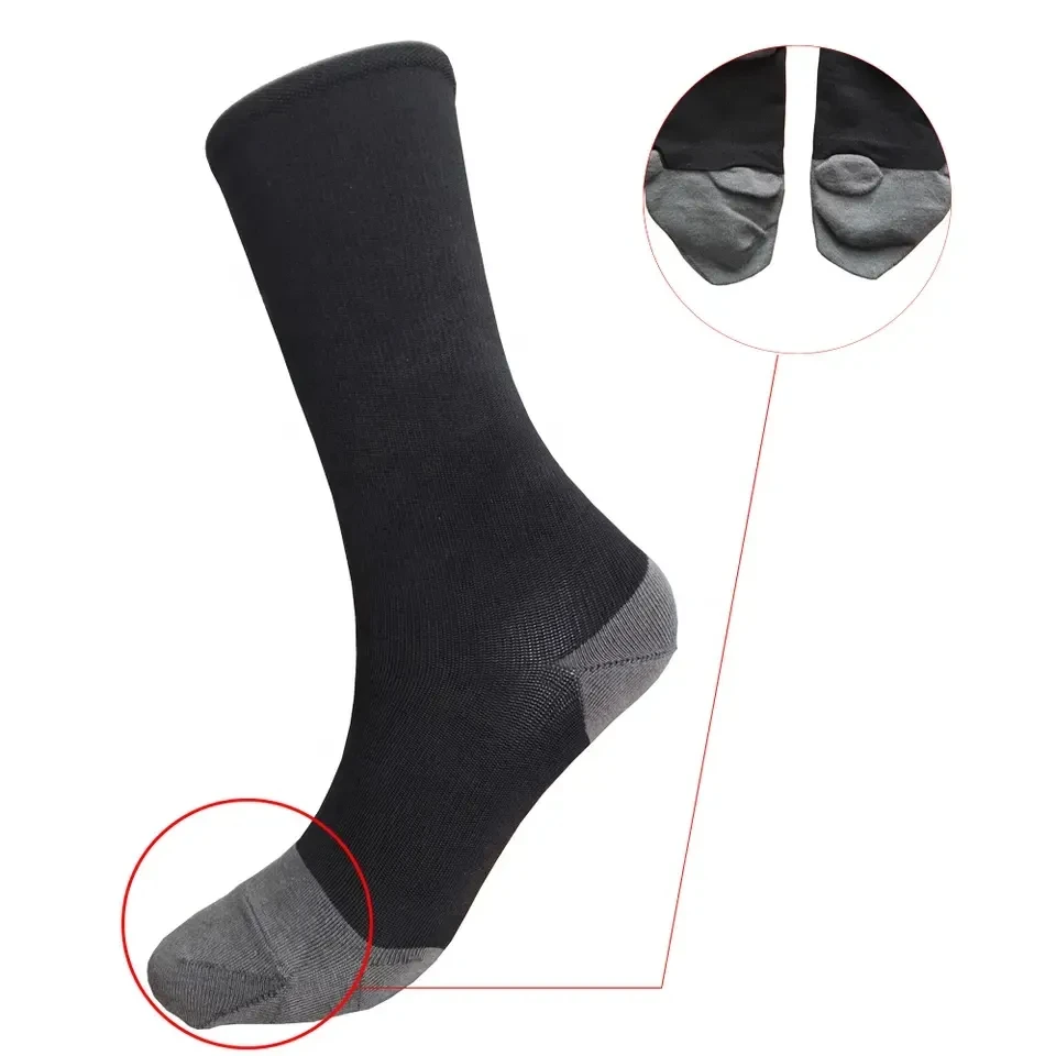 Organic 100 Hemp Yarn Fiber Mid-Tube Twist Pattern Brief Business Style Hemp Linen Socks For Man Wholesale Natural Hemp Socks