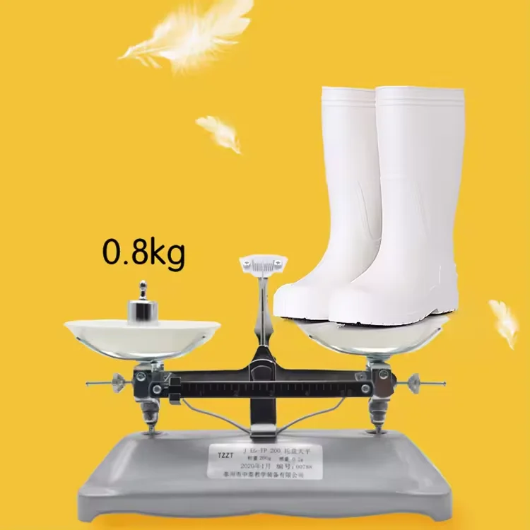 Daily Life Waterproof Kitchen Chef Anti Slip Unisex White High Wellies Working Lightweight High Boots For Food Industry