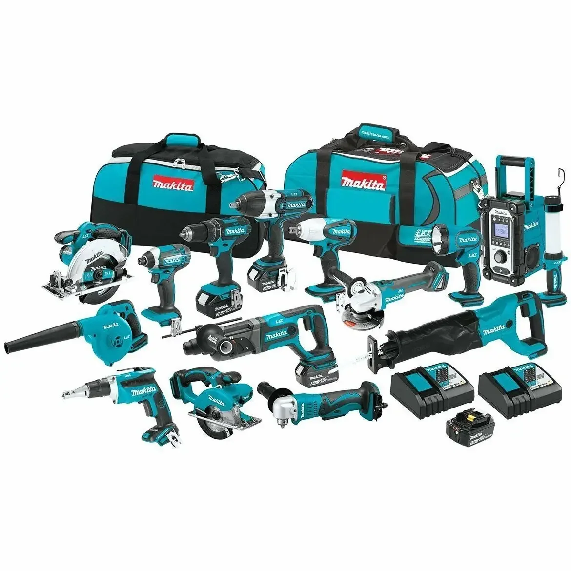 Incredible New Sales Makitas LXT1500 18-V Tools Set LXT Lithium-Ion 15Pcs Other Hydraulics Power Cordless Drill