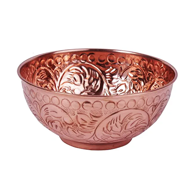 Excellent Quality Copper Bowl Brown Color Restaurant Decor Mixing Bowl Use For Tableware And Kitchen