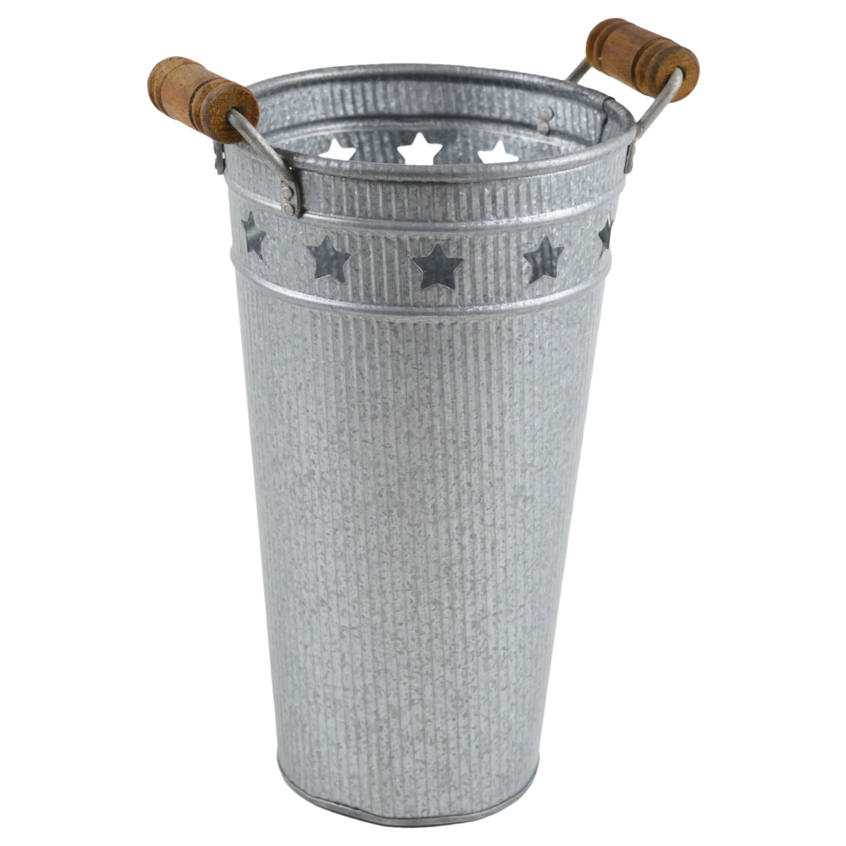 Wholesale Galvanized Bucket Metal Planting With handle Outdoor Flower Pots & Planters For Home Office Indoor And Outdoor Decor