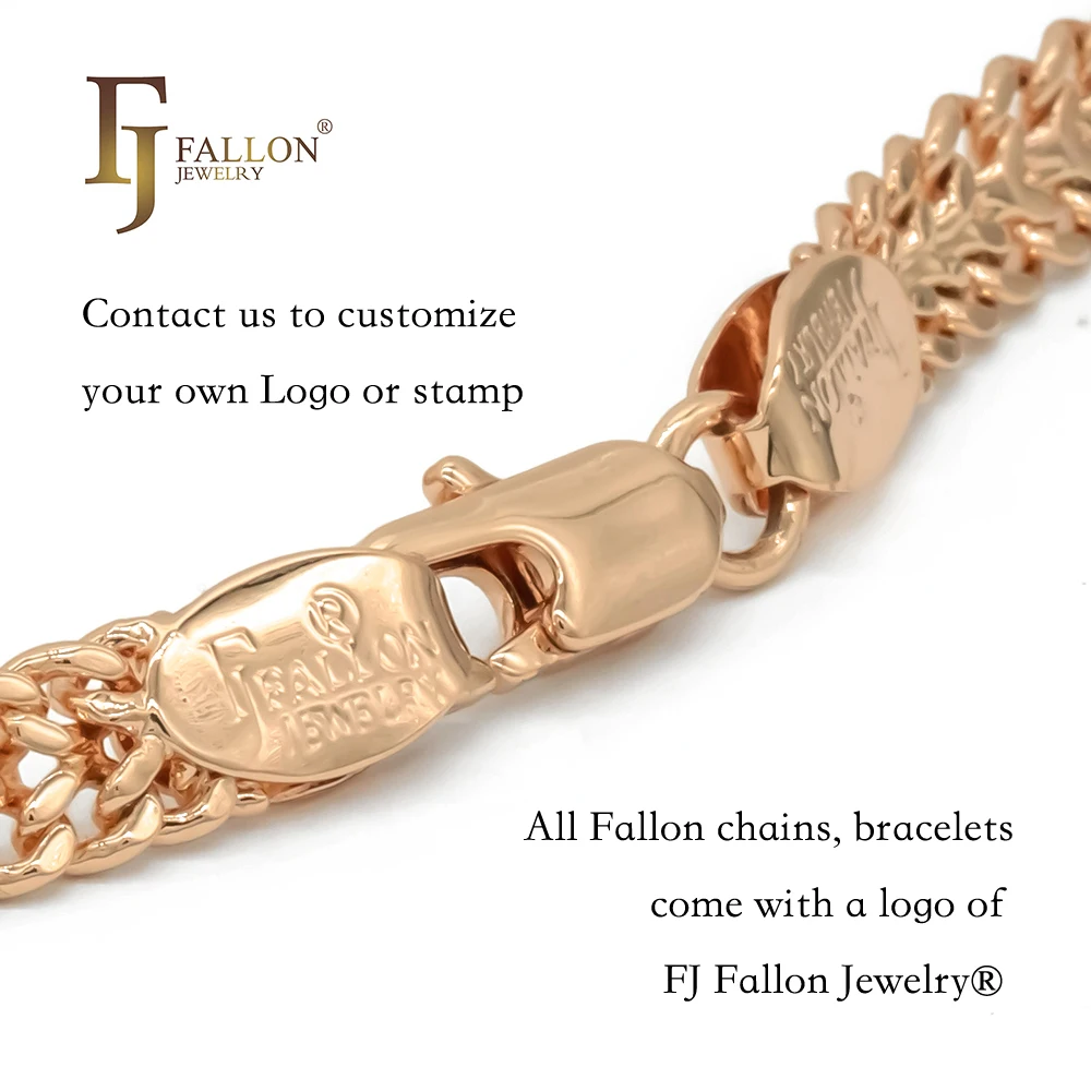 F84190382 FJ Fallon Fashion Jewelry Beads Long Necklace, Plated in Rose Gold Brass Based