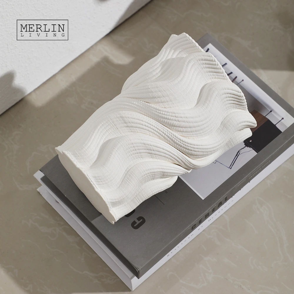 Merlin Living 3D printing vase decorating vases ceramic & porcelain vases Chaozhou Omaysn Ceramic Factory OEM