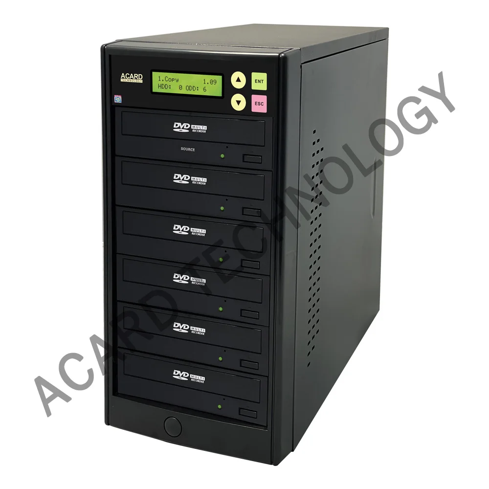 Acard от 1 до 5 24X, Дубликатор компакт-дисков и DVD, автономная башня с использованием контроллера ACARD Technology