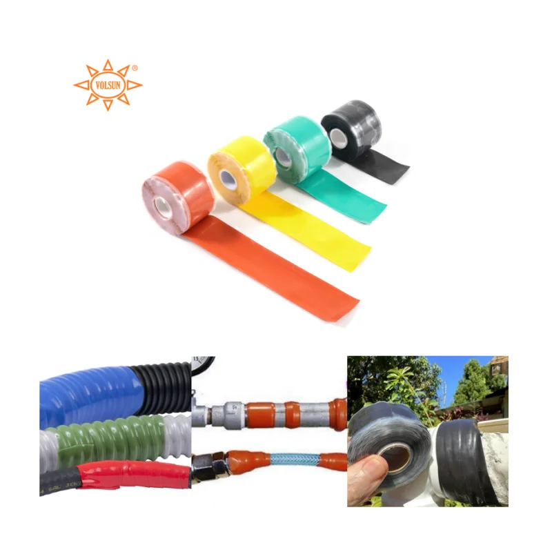 Silicone Rubber Self Fusing Tape Waterproof Self Bonding Rescue Tape Proof Rubber Hose Tape for Pipe Leak Sealing Repair