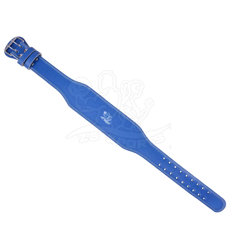 Padded Leather Contoured Weightlifting Belt with Cowhide Leather Lining and Steel Roller Buckle