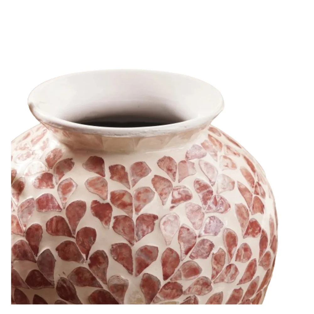 Best selling eye-catching luxury handmade vases for living room mother of pearl ceramic vase flower vase home decor from Vietnam