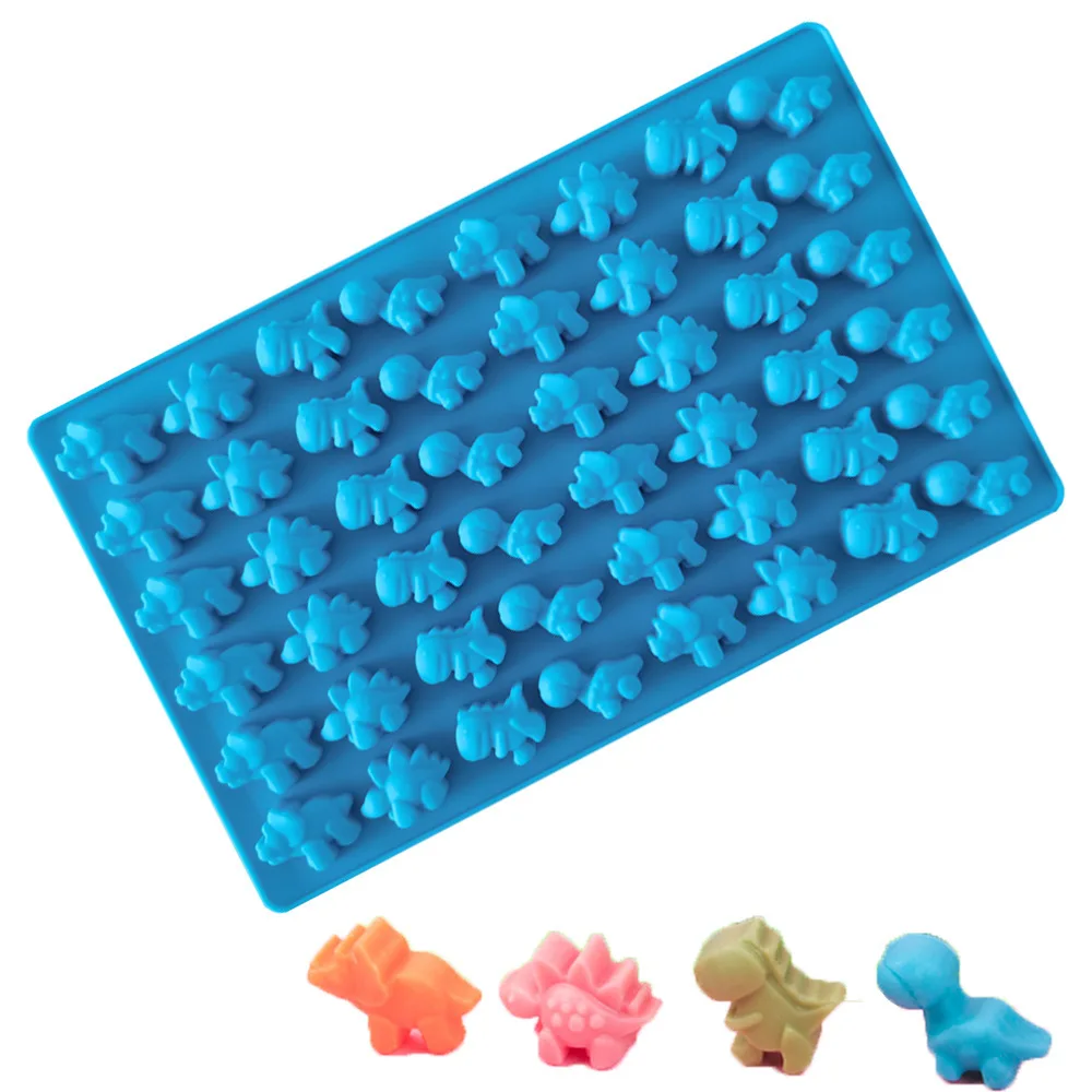 48 cavity Silicone Mold Mini Dinosaur Shaped Fondant Chocolate Candy Ice Cube Cake Decoration Resin Clay Drop Glue