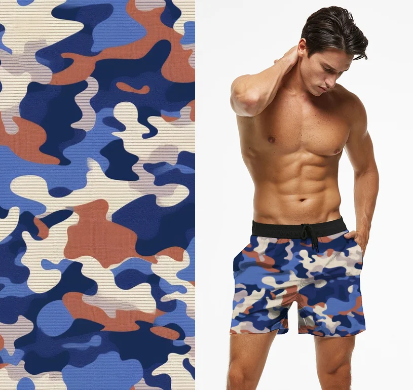 Bio-based Degradable  Cool Board Shorts Swim Trunks  Swimsuit Quick Dry Brachwear Printed Fabric