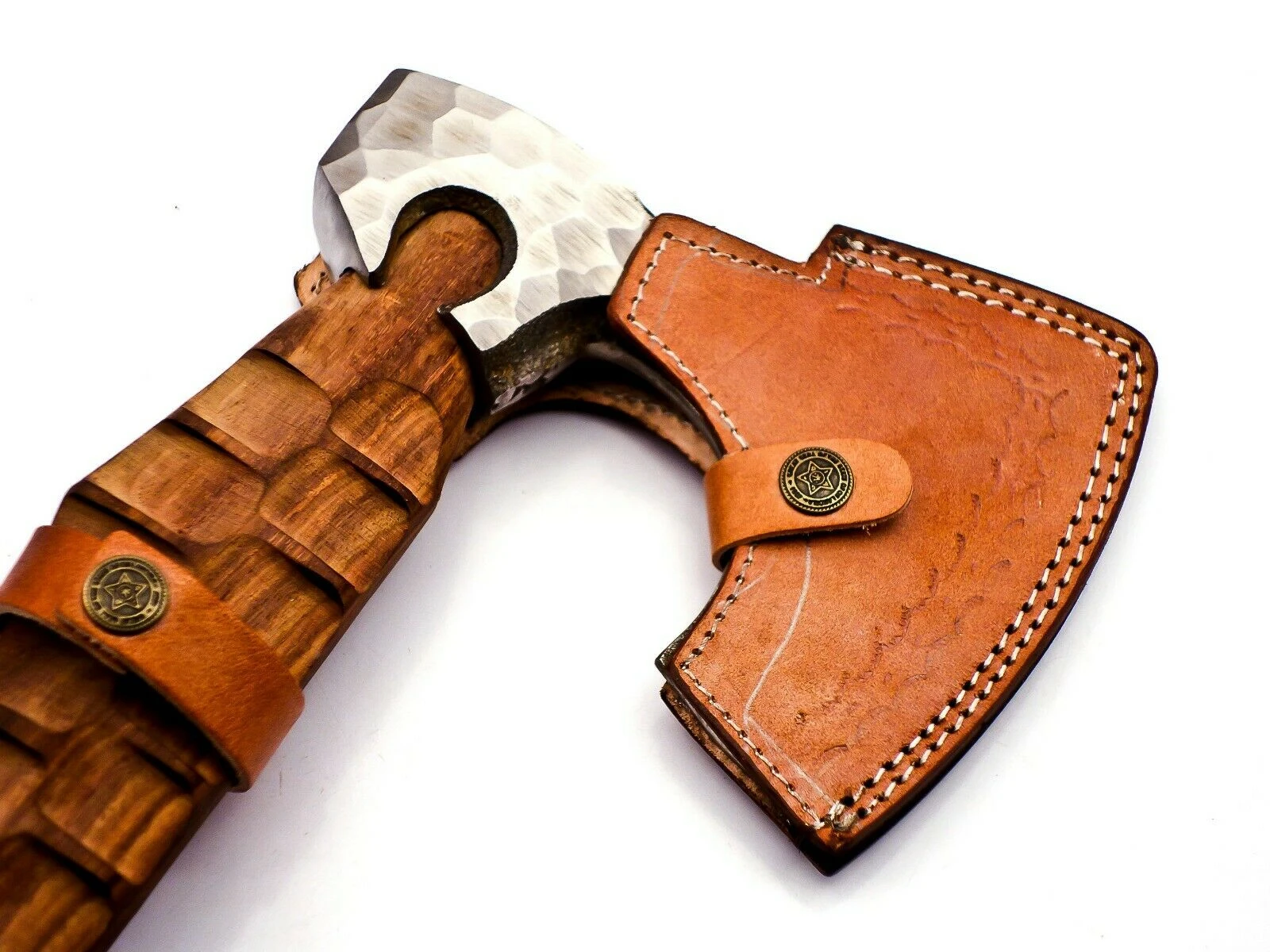 Custom 2024 New best quality Handmade Damascus Steel tomahawk Viking Axe Rose Wood Handle Whole sale Hand Forged Survival Axe