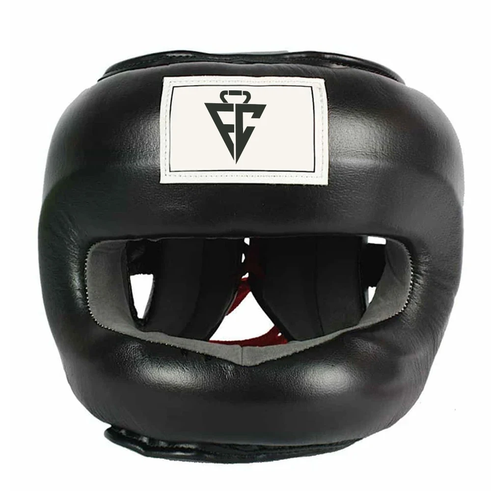 Breathable Custom Logo Synthetic Leather MMA Boxing Head Guards Kick Helmet Boxing Headgear