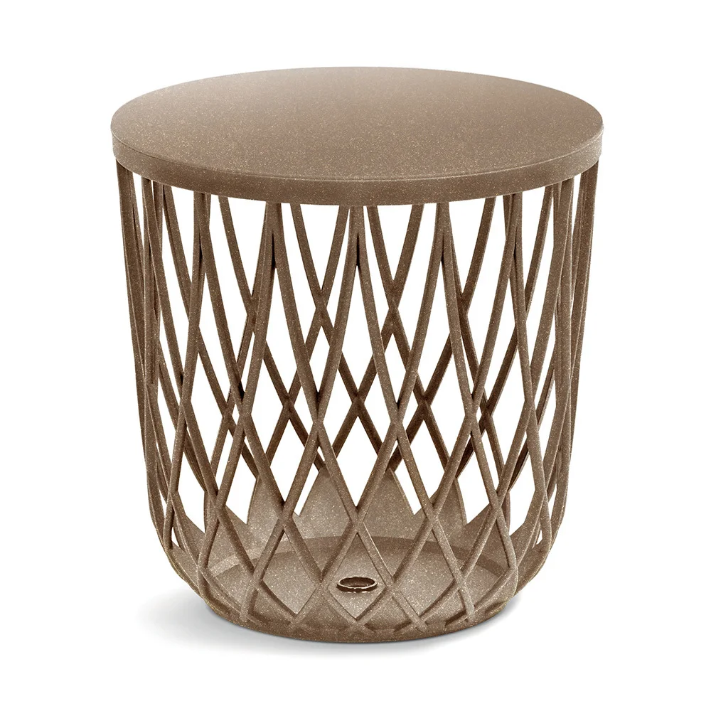 Eco-Friendly Uniqubo Storage Basket with Lid Durable Composite Wood Organizer for Indoor/Outdoor Use  Multifunctional Design