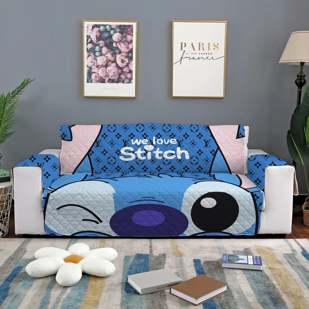 wholesale designer cartoon universal couch slipcover sofa cover famous brand cheap waterproof 3 seater sofa protector