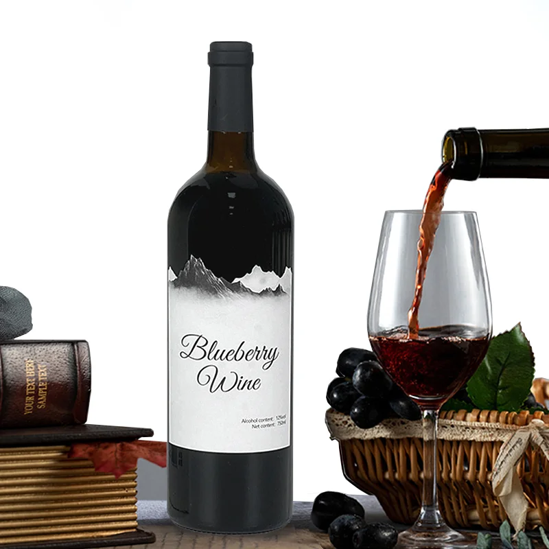 Напиток алкогольный пищевой высококачественный алкоголь 12 5 Vol китайское сухое Черничное вино