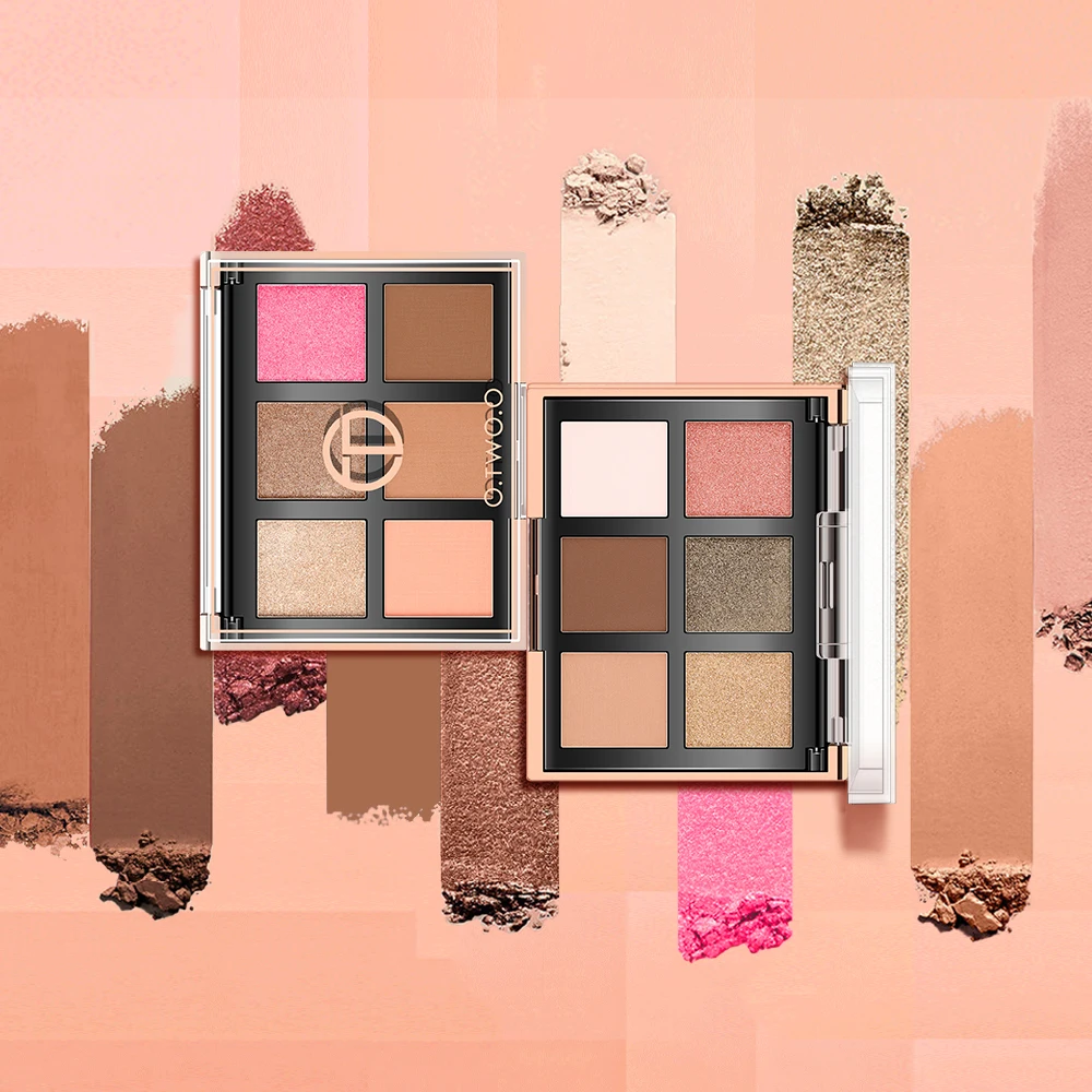 O.TWO.O Customization Makeup Professional Factory 6 Eyeshadow 2 Blusher Set Makeup Palette