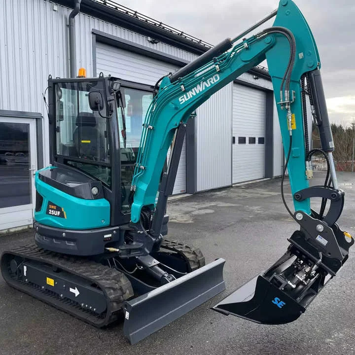 Sunward SWE25UF Mini Excavator 9 Ton Operating Weight Yanmar Engine Huade Hydraulic include Pump Motor Gear Gearbox Bearing PLC