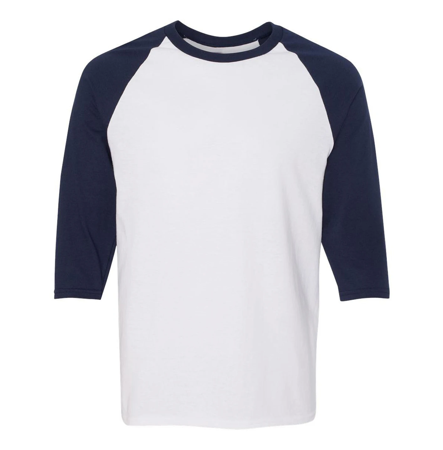 Colorblock 3/4 Sleeve Cotton Baseball T-Shirt 100% Cotton Custom Print Long Sleeve Casual Raglan Sleeve Baseball T Shirt