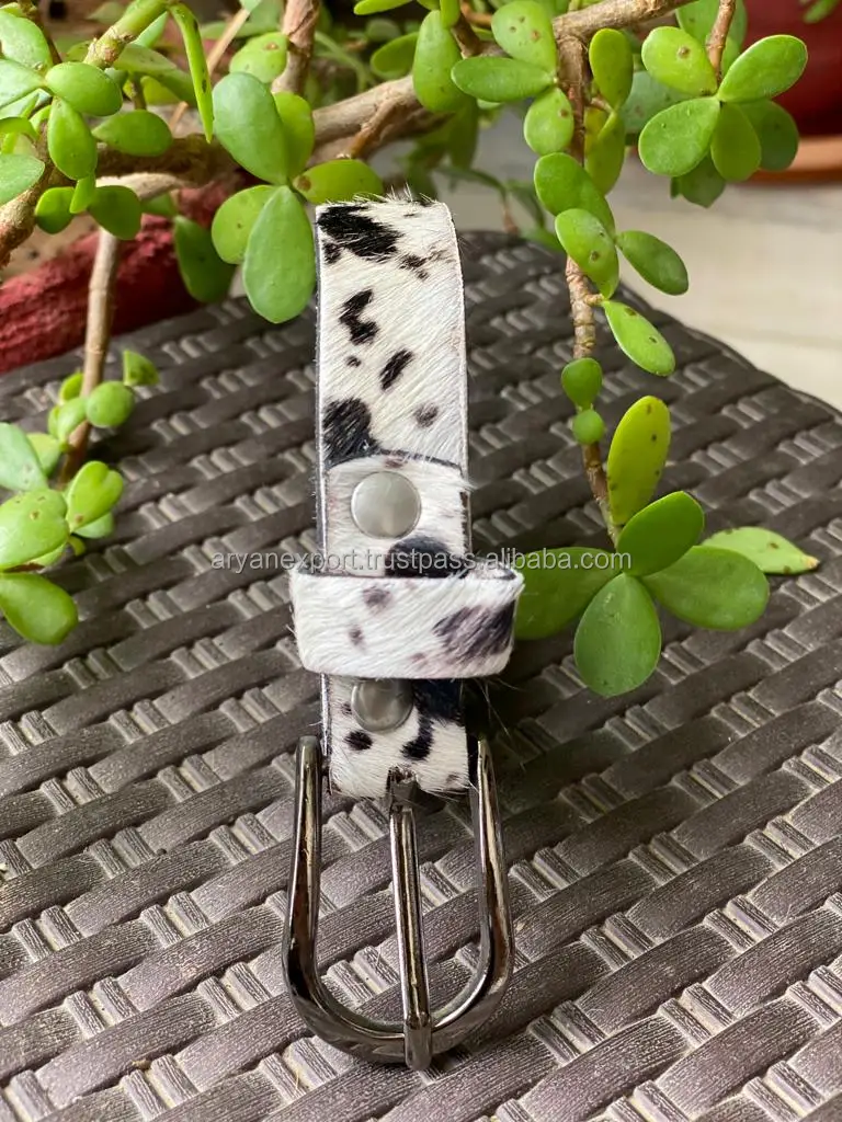 New Western Style  Handmade Cowhide Fur Leather Durable Buckle Belt Perfect High Quality Flawless Belts