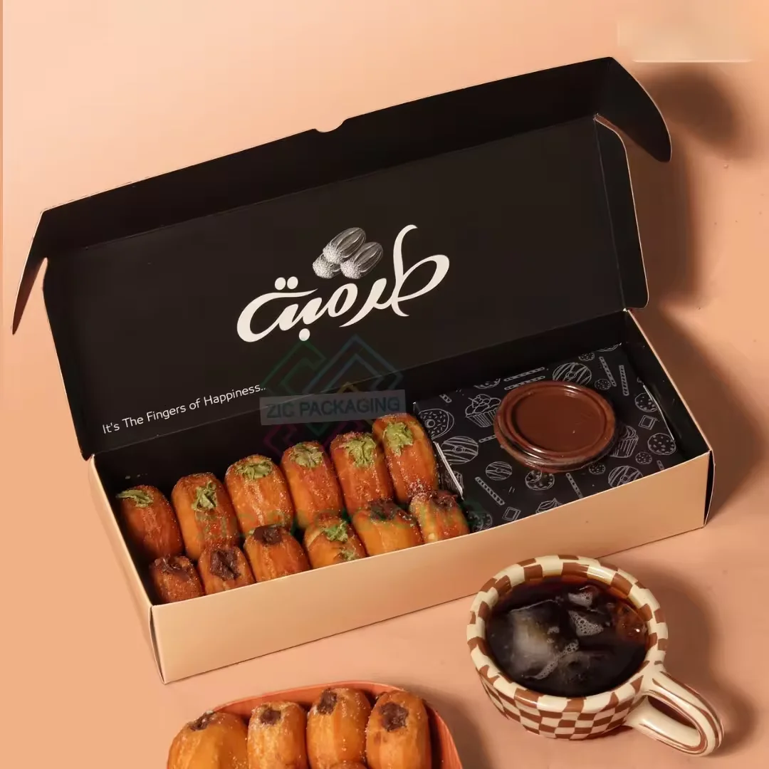 Eco Friendly Bakery Packaging Sushi Box Takeaway Pancakes Cake Donuts Ice Cream Brownie Cookie Paper Packing Boxes with Inserts