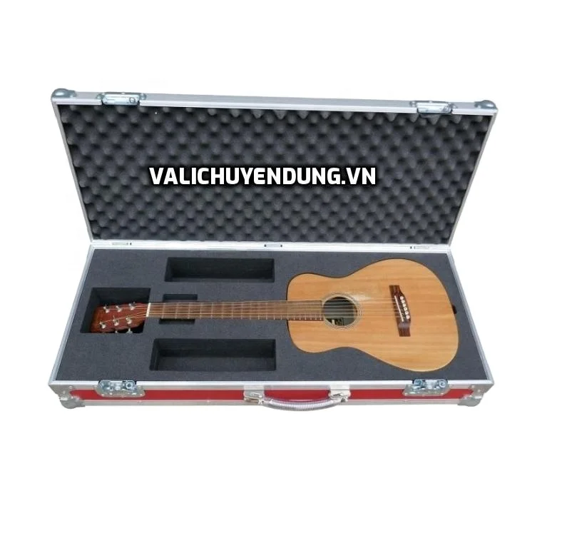 Wholesale Sturdy Aluminum Guitar Case Lockable Customize Instrument Storage Case with Foam Instrument Case