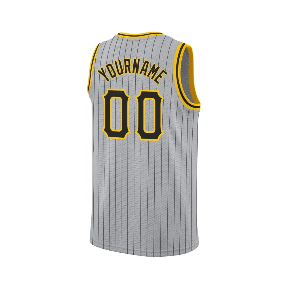 Grey Mesh Blank Basketball Jersey for Training Basketball Wear Customized Team Name