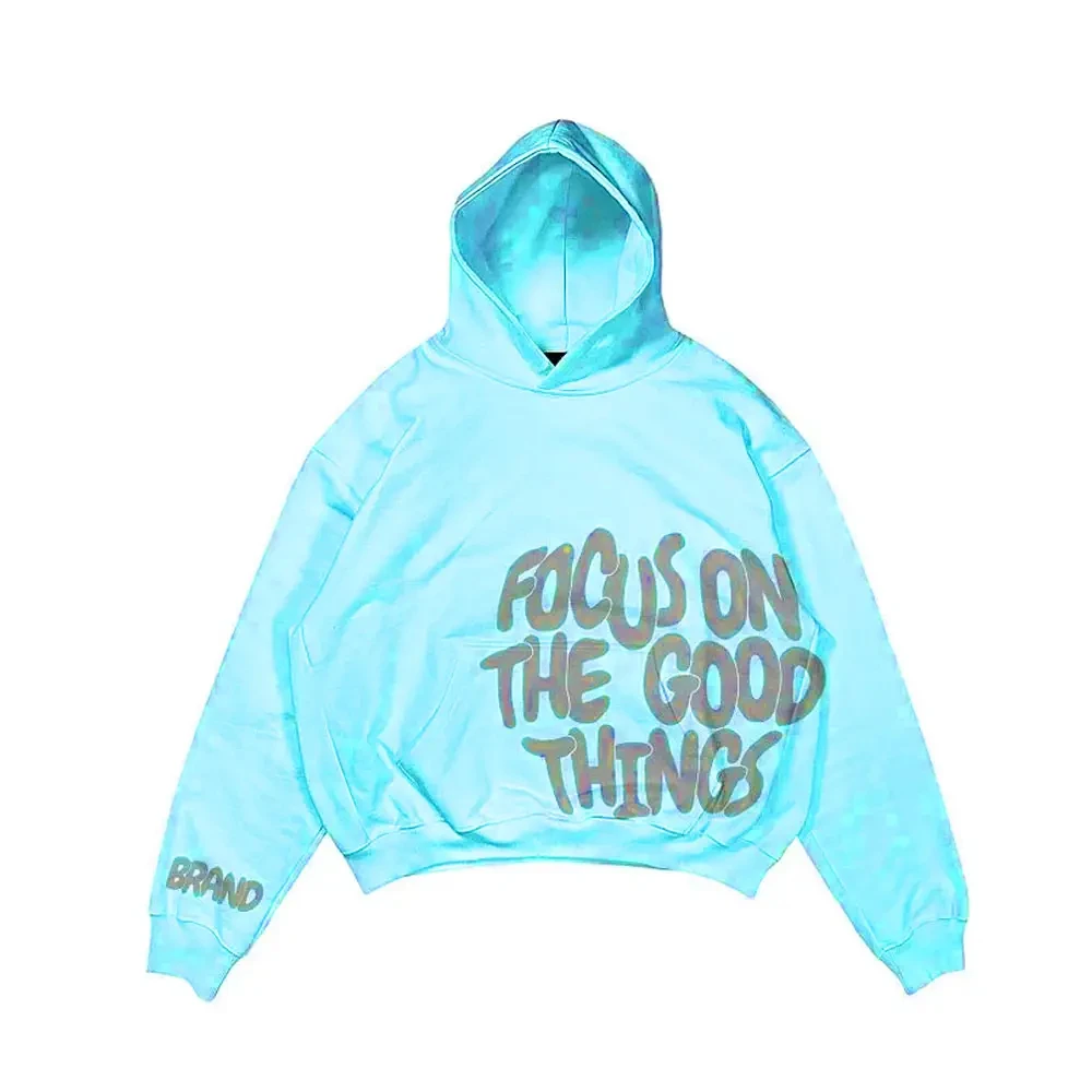 Unisex Hoodie Hot Sale US Size Men Hoodies Unisex Pullover 100%Cotton French Terry Plain Black Cut and Sew Men Hoodie