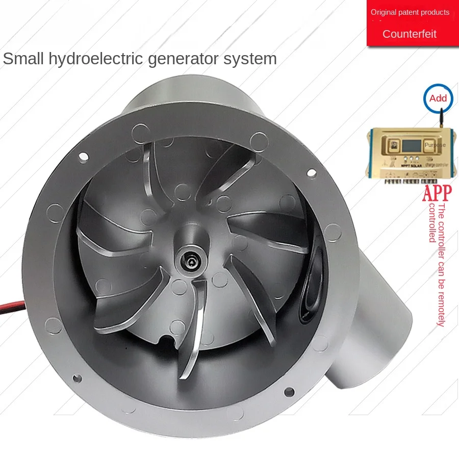 Hydroelectric Generator, 2A DC Water Hydroelectric Generator Remote Control Available Mini for Backyard