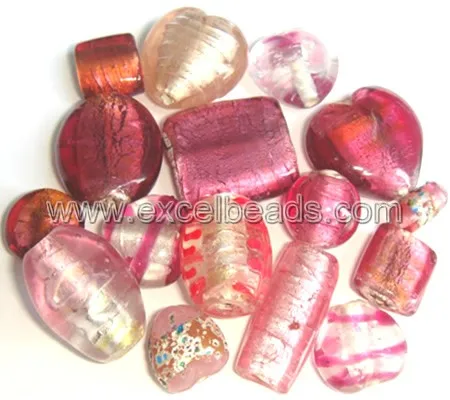 wholesale silver foil winding wire transfer beads murano glass beads for jewelry making