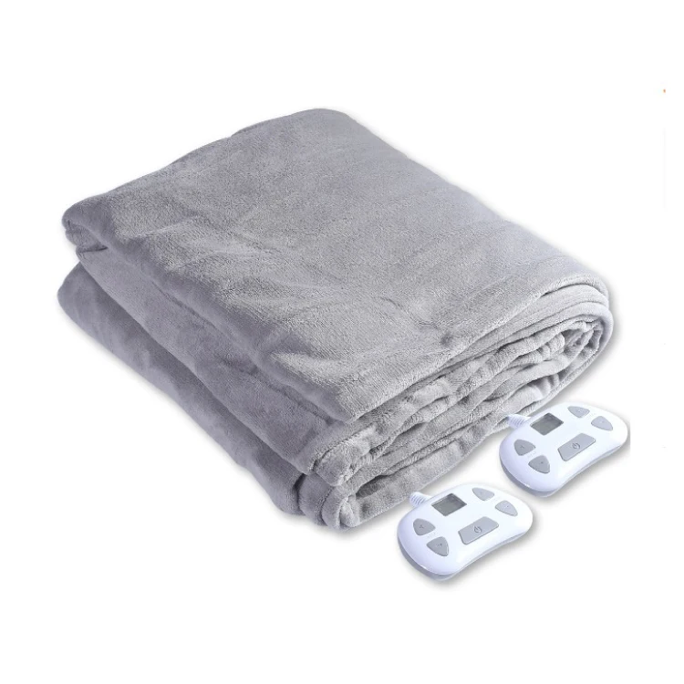 Custom Machine Washable Soft Flannel Fleece Electric Heated Blanket Heated Mattress with Temperature and Timing Controller