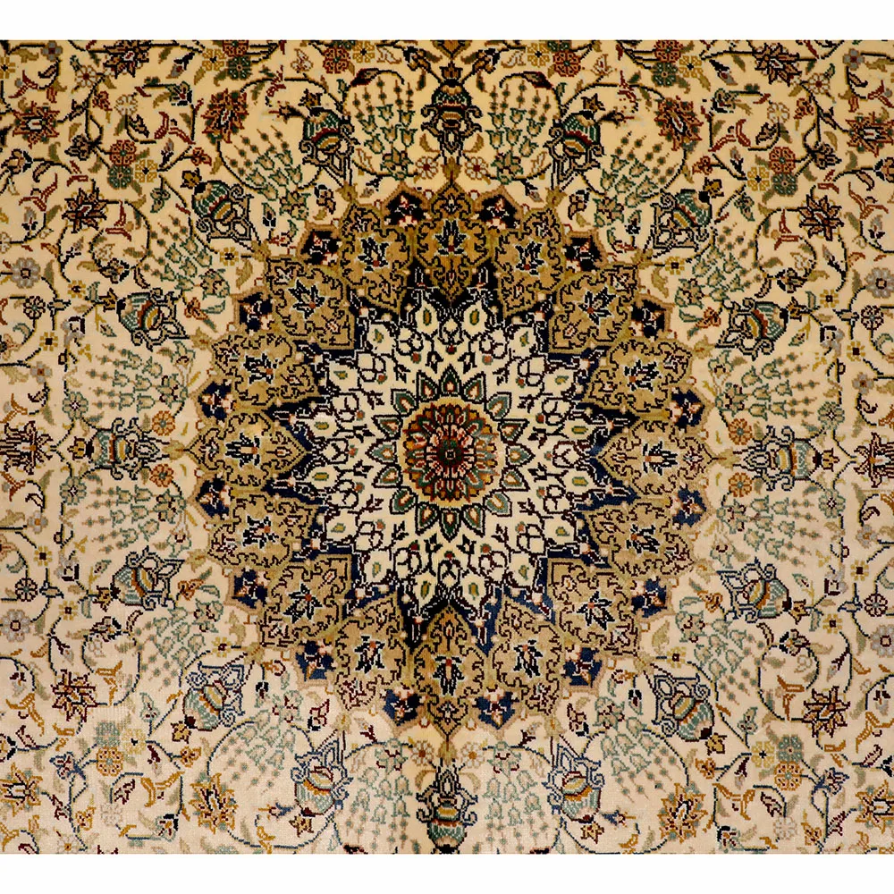 YUXIANG 4*6ft Hand Knotted Chinese Rug Antique Persian Silk Tapestry Oriental Classic Silk Carpet