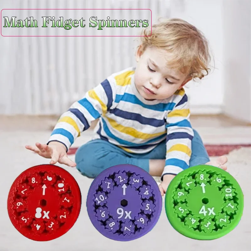 Fidget Toys 2024 New Toys Math Fidget Spinner For Junior Kids Math Games Learning Montessori Math + - * / Educational Toys