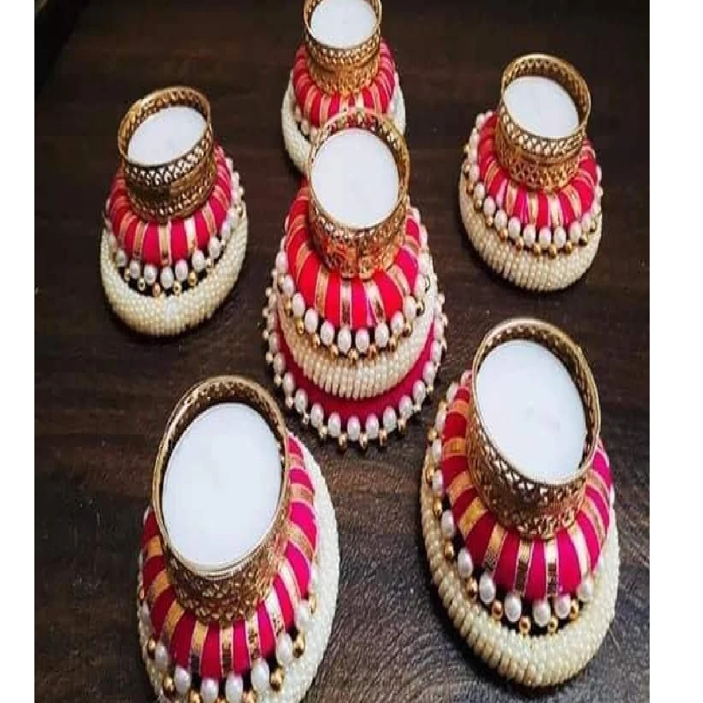 Wholesale Wedding Event Purpose Diwali Diya Gift Housewarming Decor Diwali Decoration Candle Holders Table Top Tealight Holder
