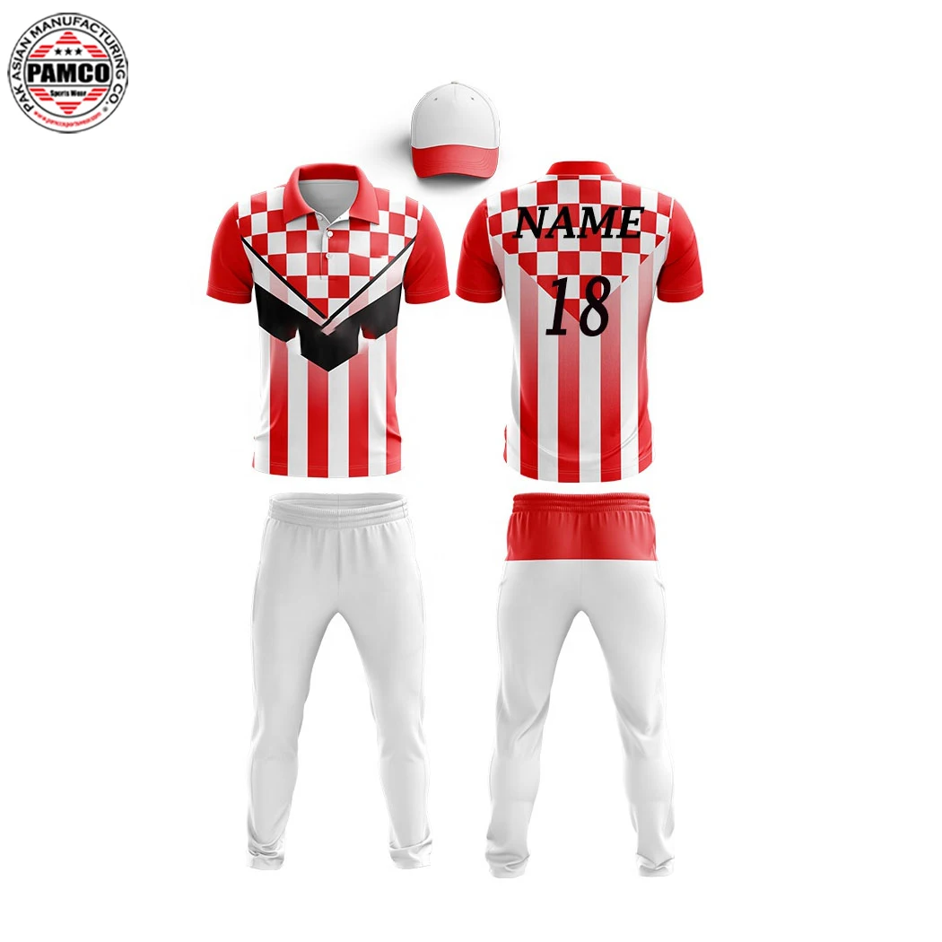 2022 New Customized Sports T Shirt Cricket Uniform Set New Design Cricket Uniform Jerseys Set