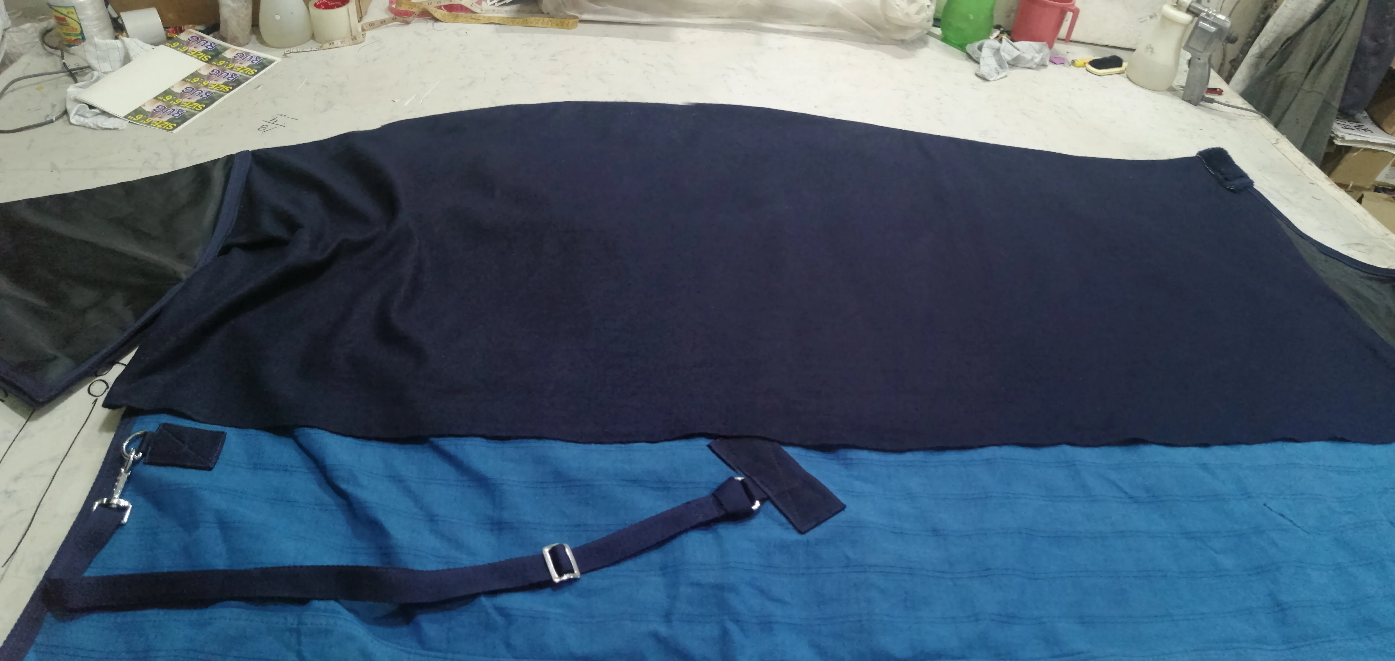 PC Canvas Horse Rug Made in Polycotton Fabric 24 Oz Quality 550 GSM Wool Lined High Grade Wax Waterproof Rug