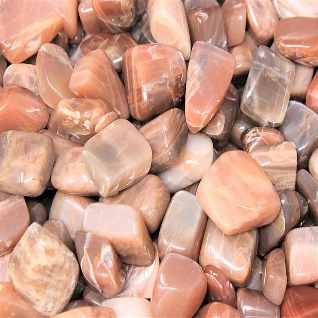 Great Deal Factory Price Peach Moonstone Carved Feng Shui Tumbled Polished Tumbled Natural Moonstone Crystals From King Agate