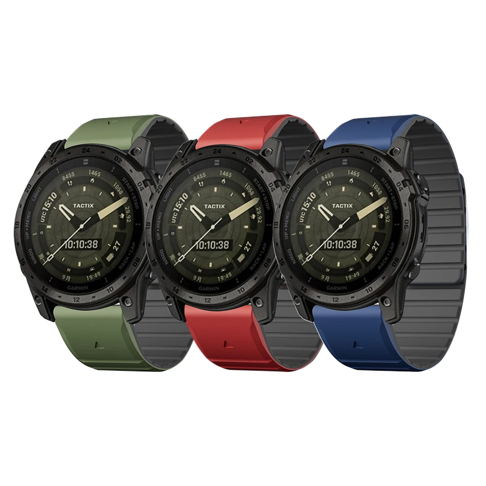 RYB Bracelet Magnetique Silicone Band for Forerunner 965/955/945/935/Fenix 7Pro/Fenix 6 Pro GPS/Fenix 5 Plus/Quatix 5/MARQ
