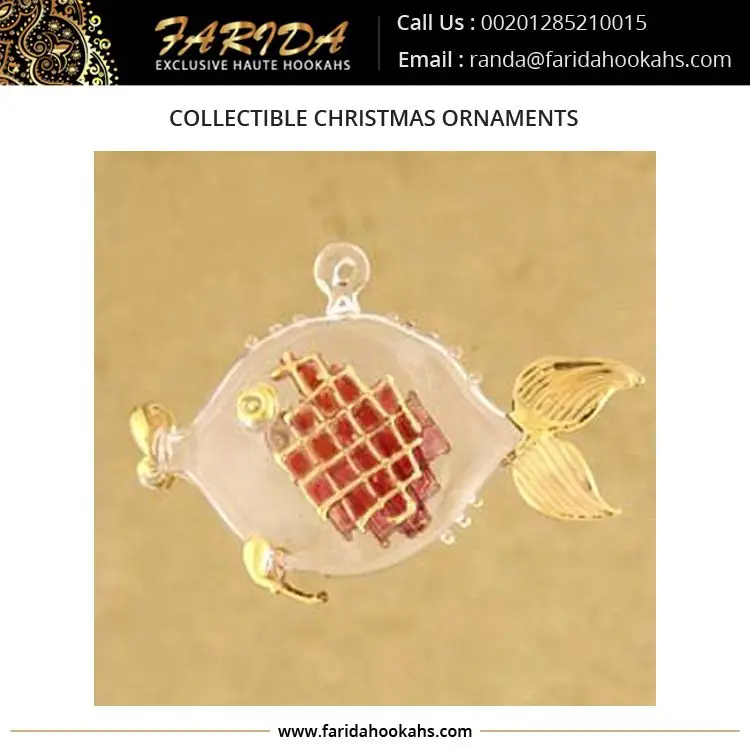 Рождественские украшения в виде рыбы стеклянная елка уникальные египетские рождественские ручной работы Лидер продаж роскошное ремесло уникальный дизайн Египте