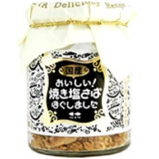 Pacific Canned Fish Seafood Dishes Grilled Salted Mackerel Japanese Style Food Preserved in Oil and Brine Fin Included