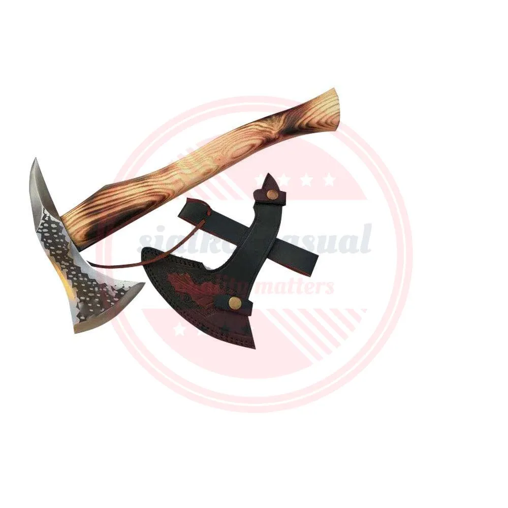 HANDMADE WHOLESALE HIGH STEEL CARBON HUNTING VIKING TOMAHAWK AXE HANDMADE AXES FOR SALE