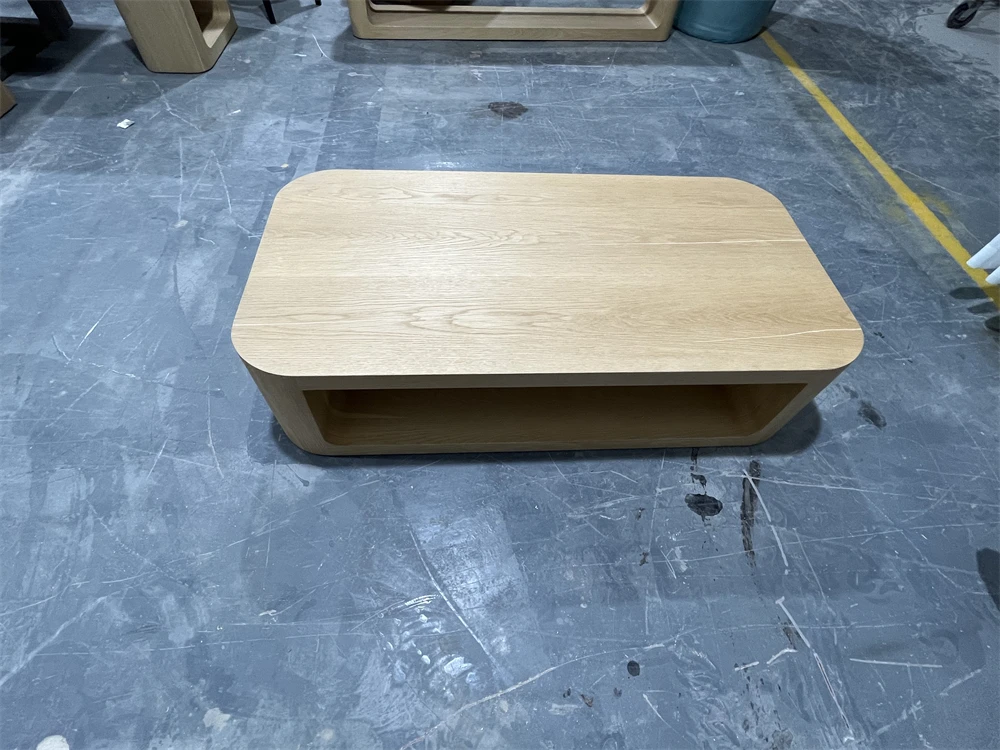 FERLY Modern American Style Living Room Furniture Wooden Coffee Tables Rectangular Solid Wood Coffee Table