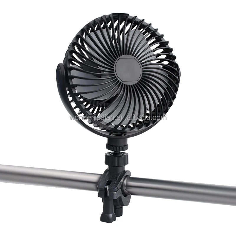 4000mAh Stroller Fan 360 Rotation Mini Portable Fan for Treadmill Bike Mini Fan with 1.5m USB C Cable