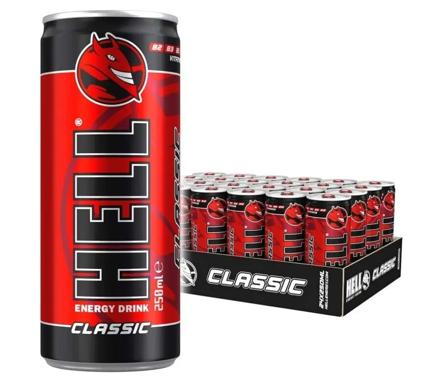 Hell Energy Drinks 250ml - Original - Grape - Watermelon - zero Wholesale Prices