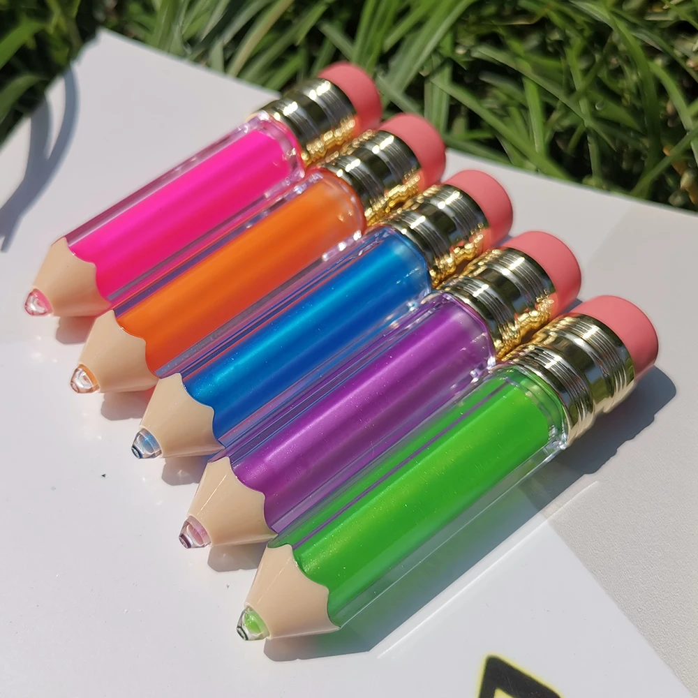 Best Seller Lipgloss Pink Private Label Custom Logo Tube Kids Macaron Color Spring Vegan Cute Pencil Lip Gloss Make Your Own